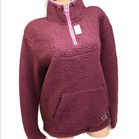 PINK Victoria's Secret Tops - New Victoria’s Secret PINK Sherpa pullover S NWT